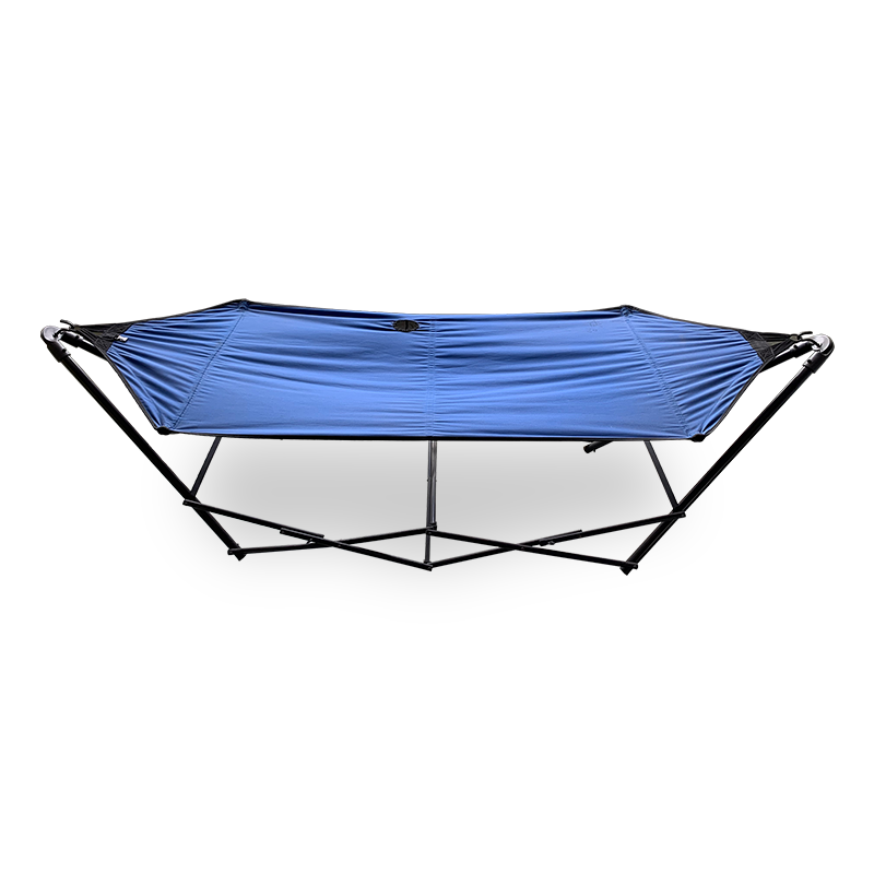 Bingkai Batu Berkhemah Lounge Lounge Portable Stand Stand W/Baw Blue