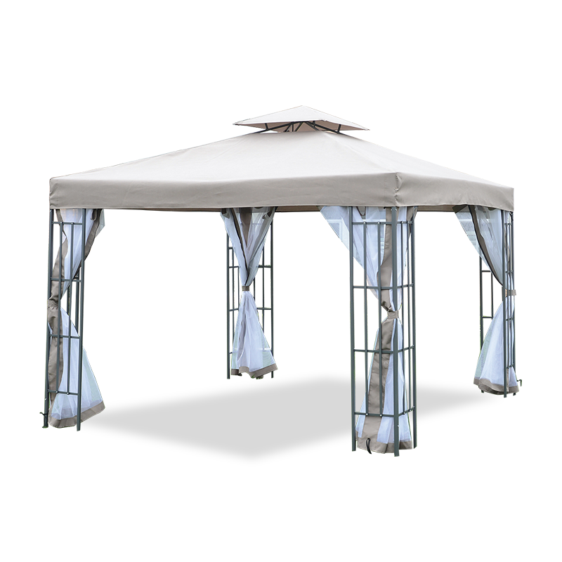Dual Tier Up Tent Accessory With Polyester Plain Polyester UV30 Perlindungan Air Tahan untuk Patio Luaran Backyard Garden Lawn Sun Shade