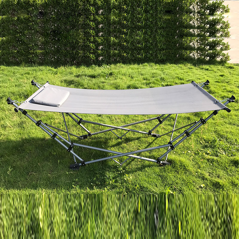 Bingkai Batu Berkhemah Lounge Lounge Portable Stand Stand W/Baw Blue