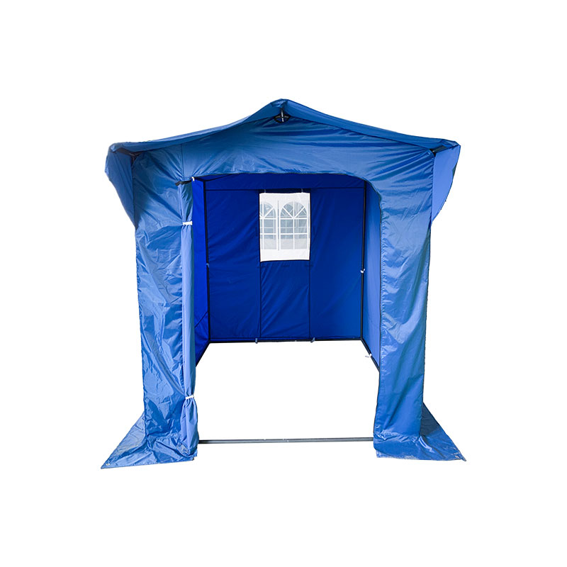 Siri Struktur Pro Tenda Lipat 50mm Aluminium + 4 Sisi Double PVC 520g/m² tarp untuk keperluan profesional atau penggunaan setiap hari biru