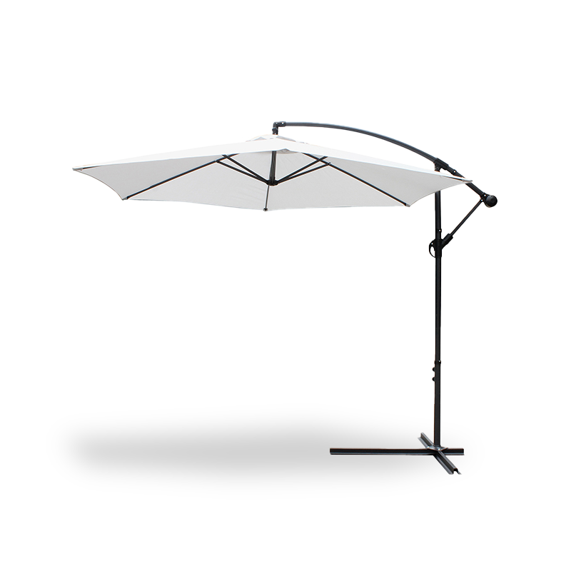 Patio Luaran 10 'Gantung Umbrella Sun Shade W/T Base Cross