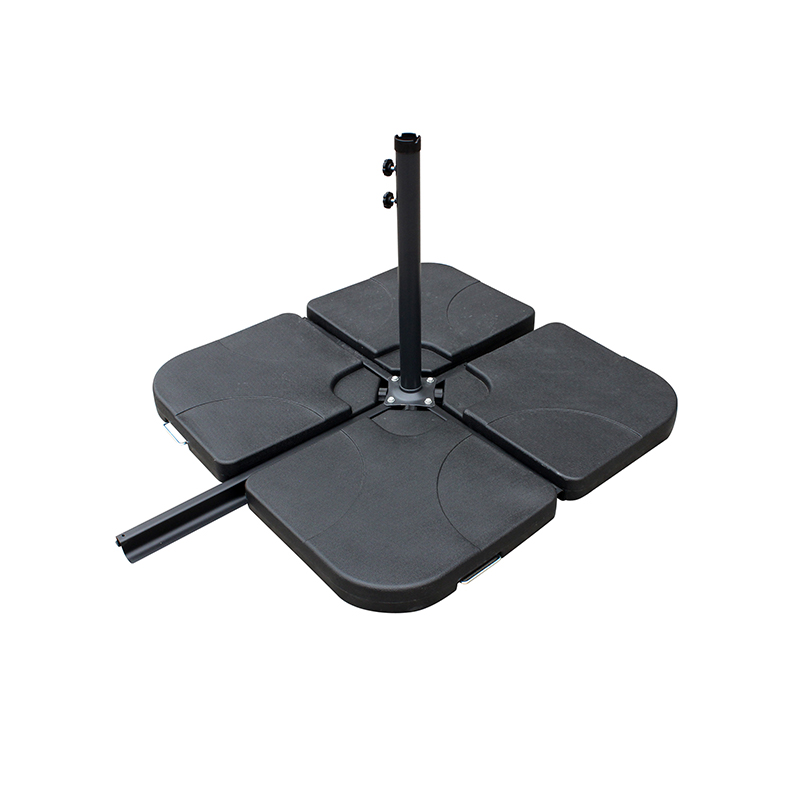 Patio Luaran 10 'Gantung Umbrella Sun Shade W/T Base Cross